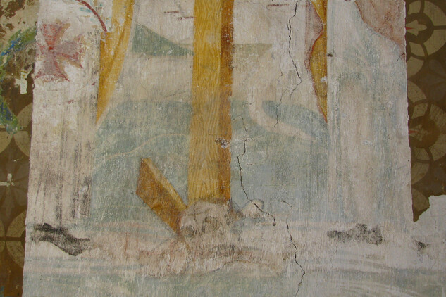 Kristus na kříži - detail gotické fresky | © Marie Hrabová